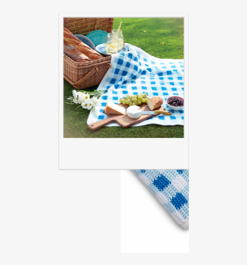 Gingham Crochet Picnic Blanket Group Sm - Picnic, transparent png download