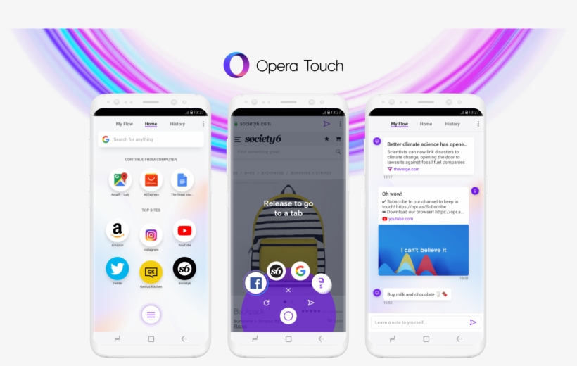 Don't Have Google Play Download The App Here - Flow And Opera Touch, transparent png download