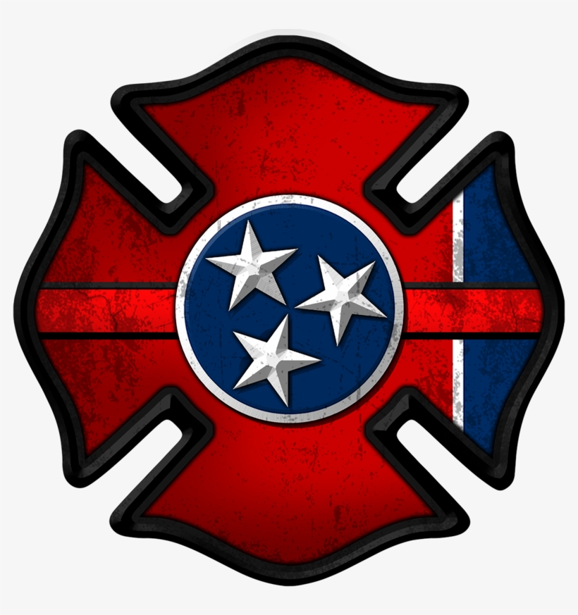 Tennessee Firefighter Decal - Tennessee Flag, transparent png download