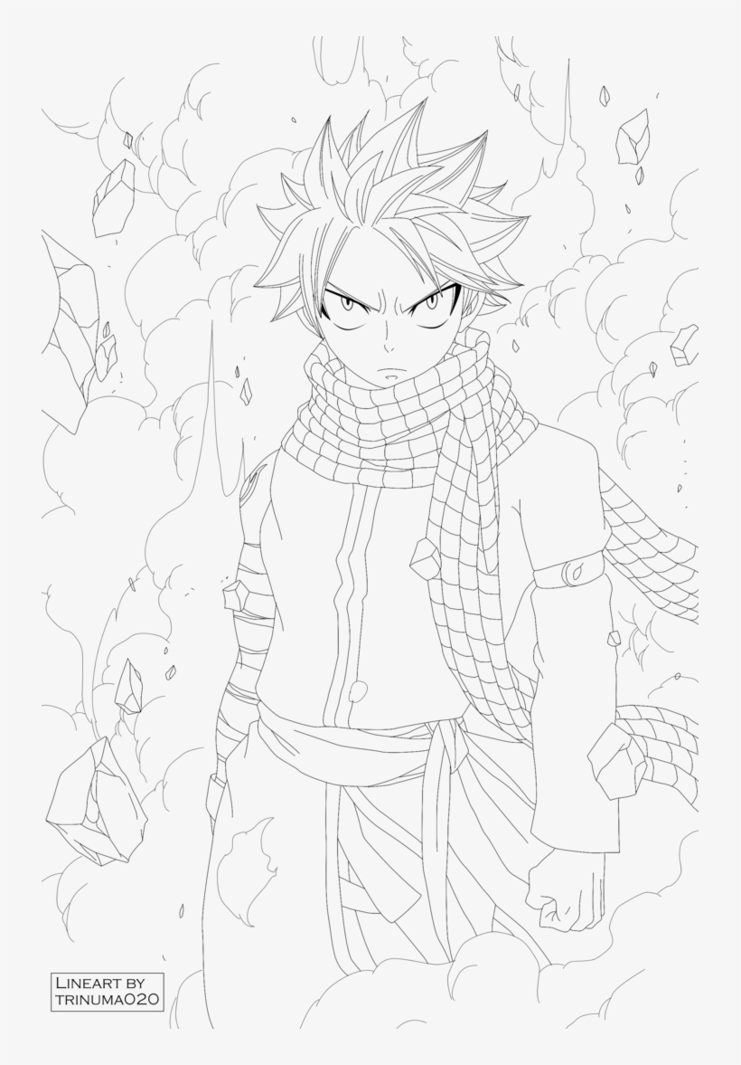 Lineart Natsu - Line Art, transparent png download
