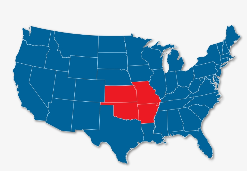 Gnc Concreate Products - Us Map Outline Pink, transparent png download