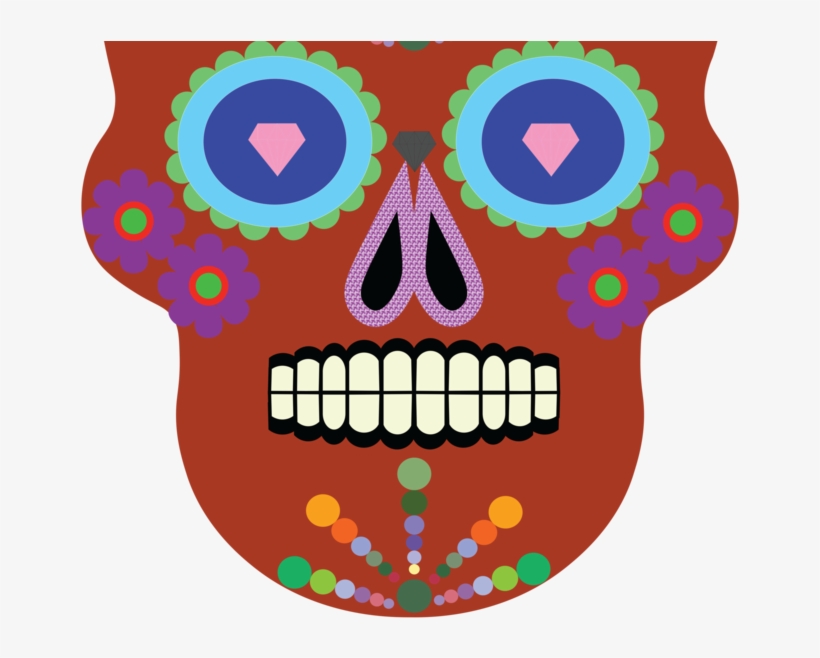 Day Of The Dead Illustration Design - Skull, transparent png download