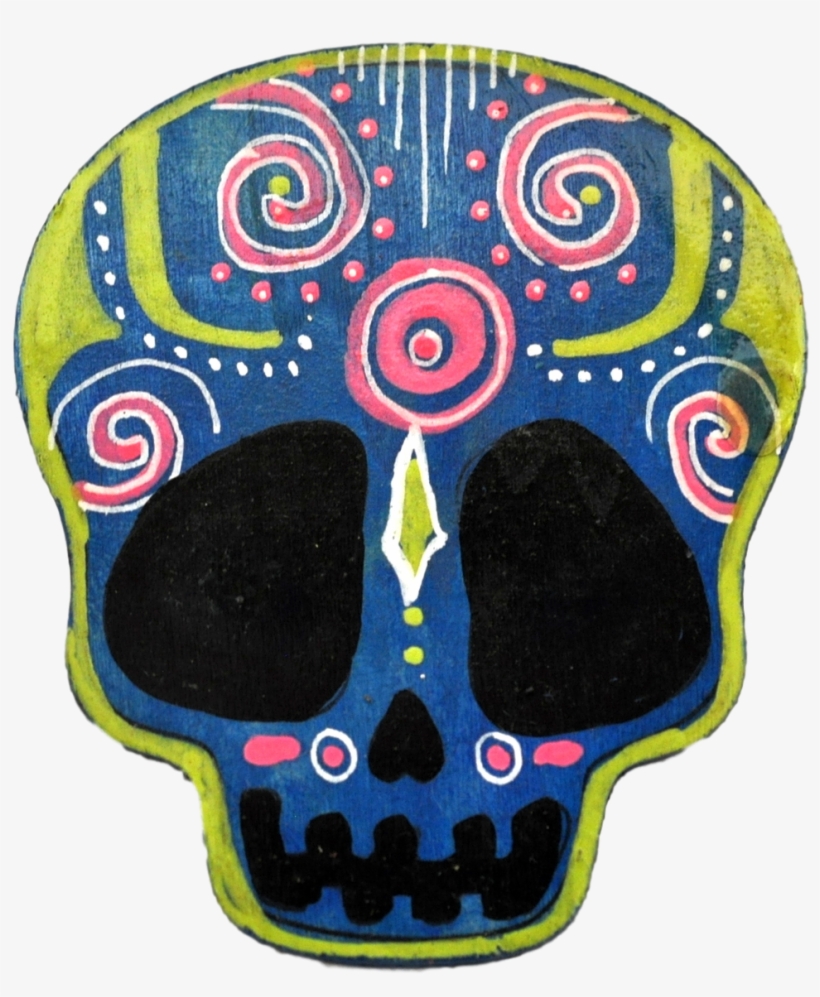 Figurine Day Of The Dead Skull Magnets Original Art - Skull, transparent png download