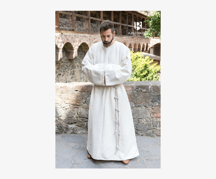 Benedictine Monks Renaissance Robes Ideal For Larp, - Monk In White Dress, transparent png download