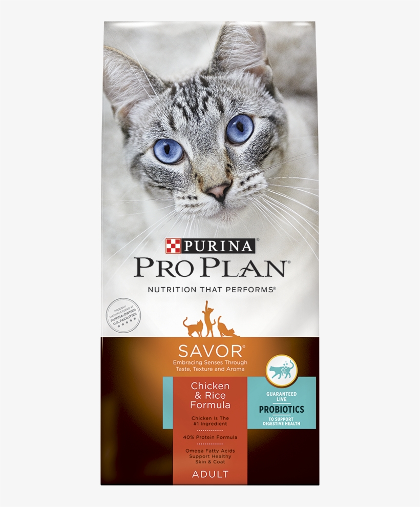 Pro Plan Savor Adult Chicken And Rice Cat - Purina Pro Plan Savor Cat Food, transparent png download