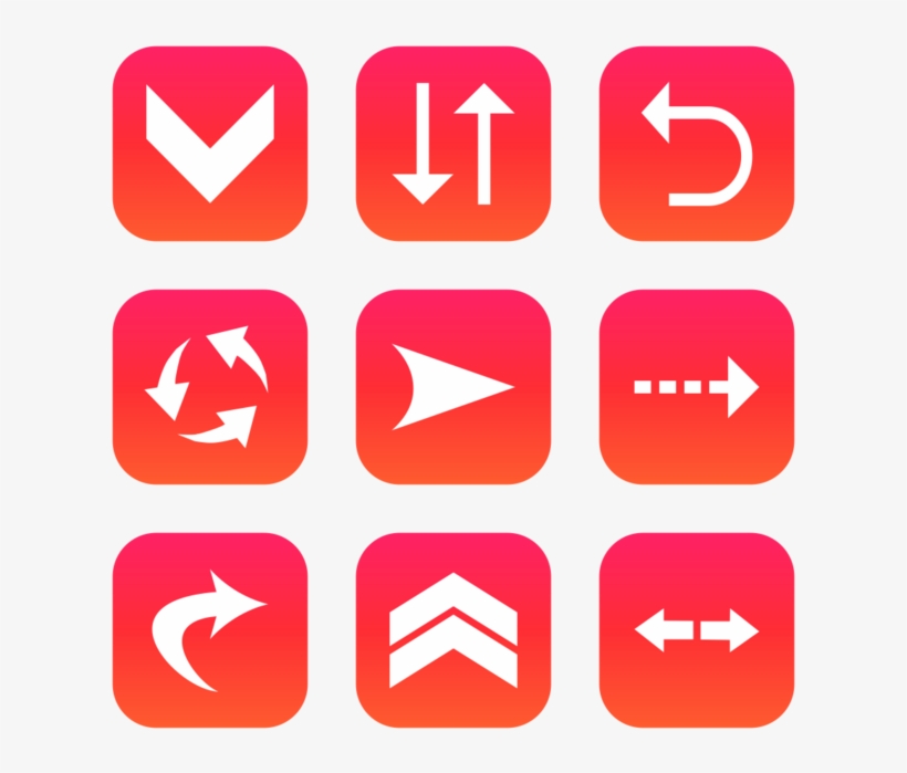 Classic Arrows Icon In Style Flat Rounded Square White - Png Urna Eletronica Vetor, transparent png download