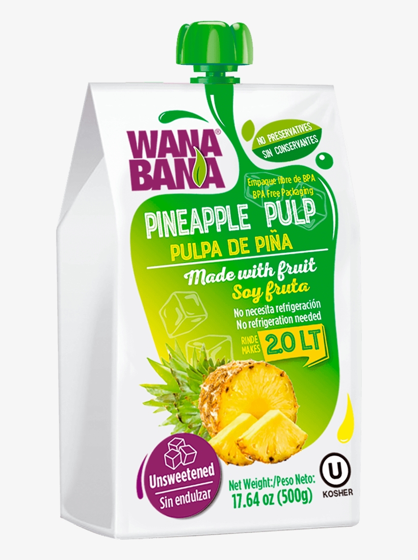 Pineapple Piña Fruit Pulp 500g - Natural Foods, transparent png download