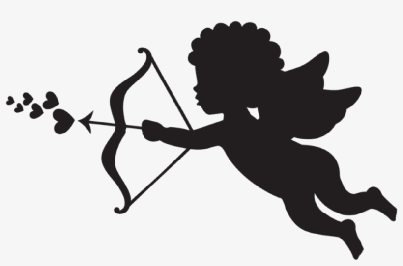 Free Png Download Cupid Silhouette Png Png Images Background - Cupid Silhouette Clip Art, transparent png download