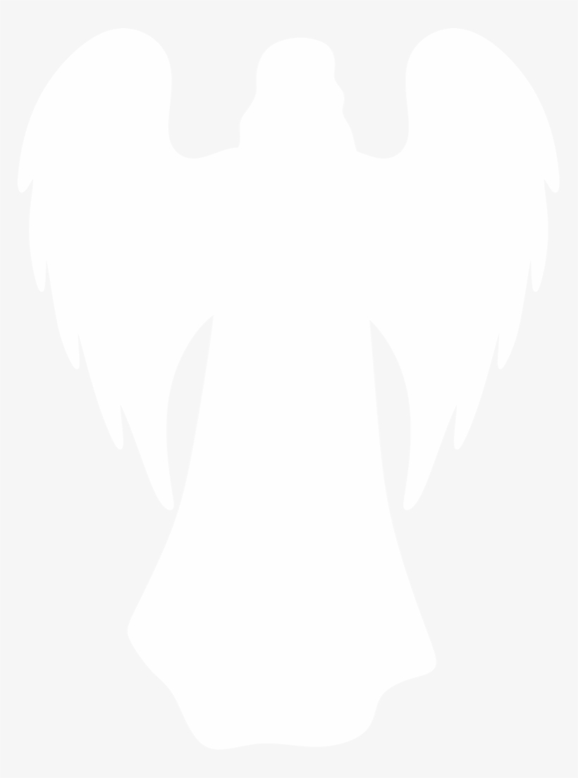 Angel Silhouette At Getdrawings Com - Angel Silhouette White, transparent png download