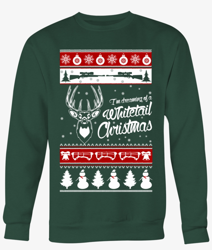 Whitetail Christmas Ugly Sweater Style Printed- Sweatshirt - Admit It You Want To Taste My Weiner, transparent png download