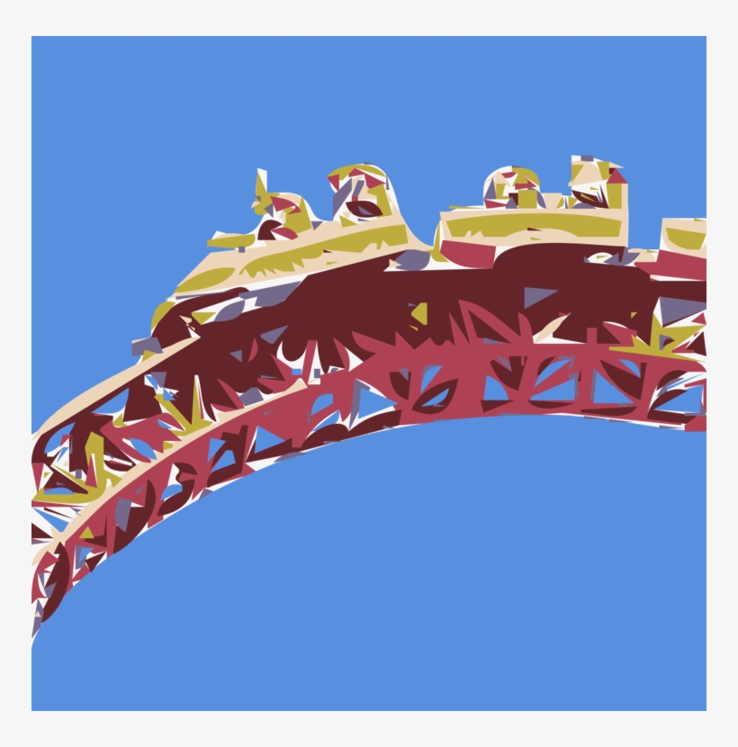 Amusement Park Roller Coaster - Amusement Park, transparent png download