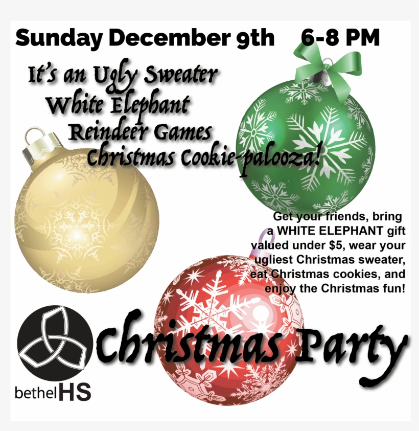 2018 Bethel Hs Christmas Party - Christmas Ornament, transparent png download