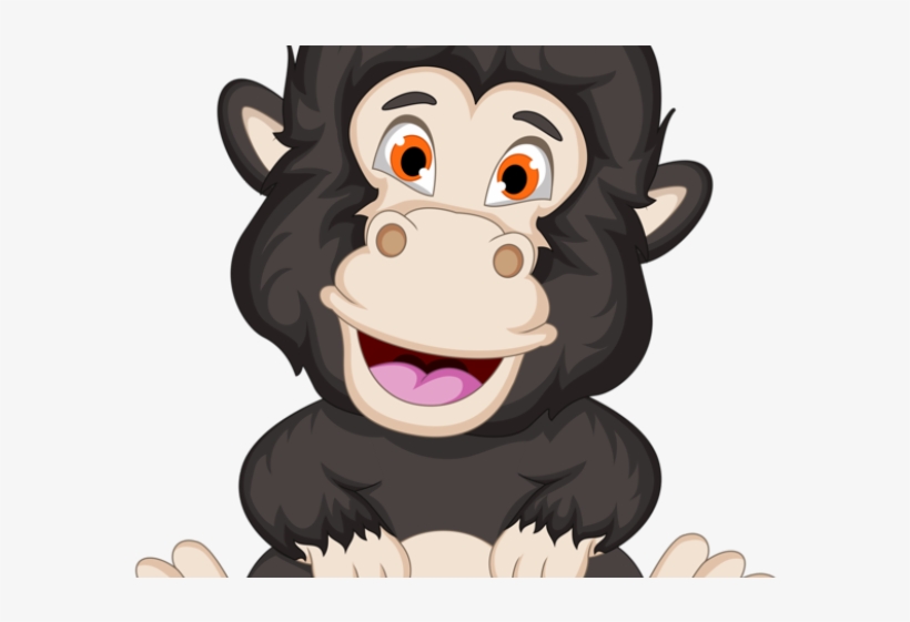 Chimpanzee Clipart Gorilla Face - Gorilla, transparent png download