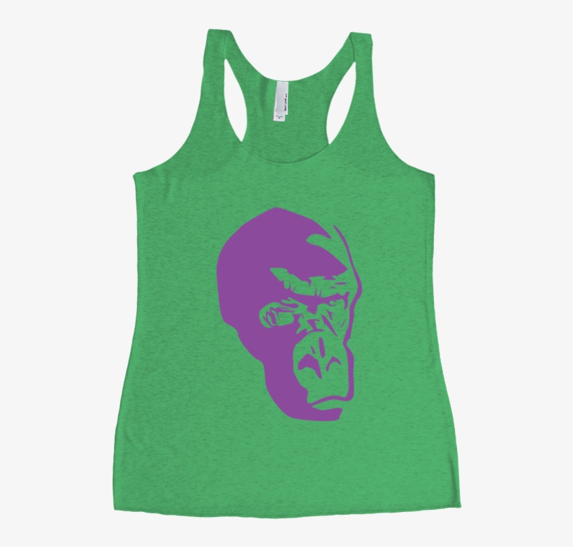 Purple Gorilla Racerback Tank Top - Shirt, transparent png download