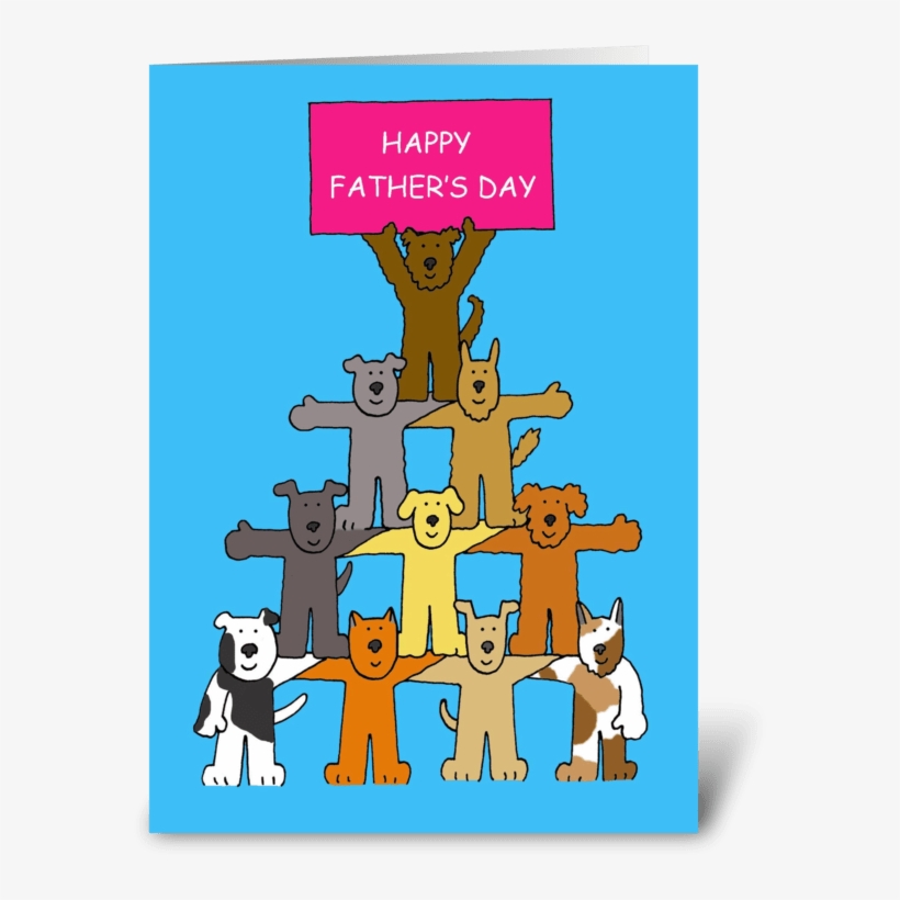 Happy Father's Day Dogs - Welcome To The Team Cartoon, transparent png download