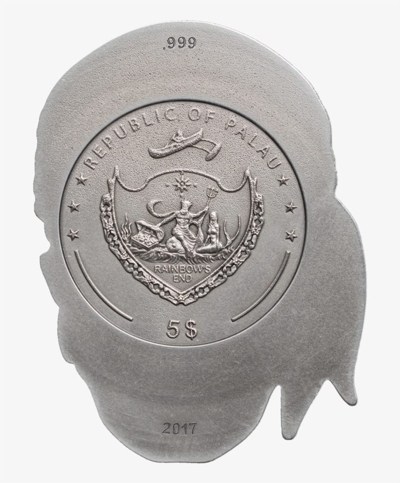 2017 Palau Pirate Skull High Relief 1 Oz Silver Antiqued - Coin, transparent png download