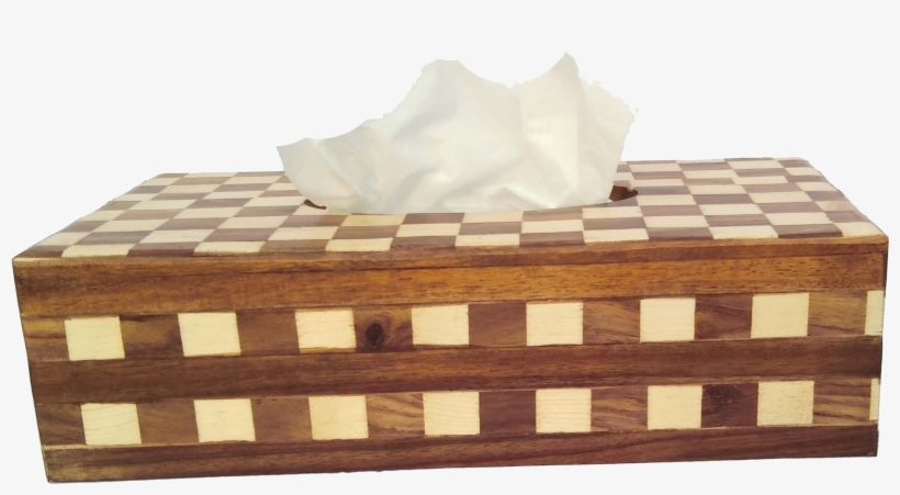 Tissue Box With Wood Inlay - Box, transparent png download