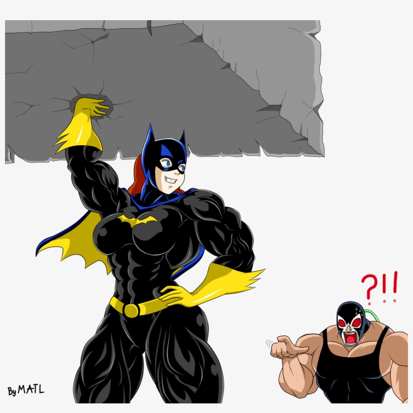 Batgirl Lifting - Muscle Batgirl, transparent png download