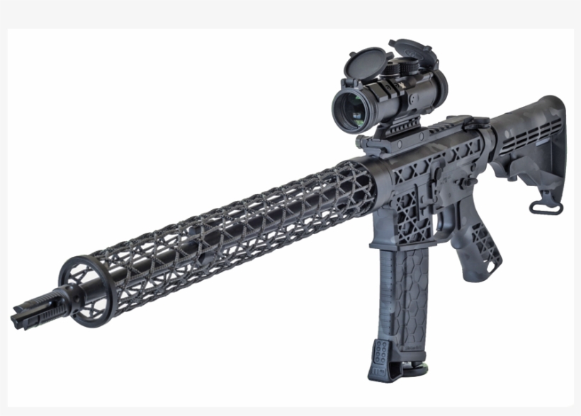 Edge Handguard Lightweight Carbon Fiber Freefloat Rail - Carbon Fiber Woven Handguard, transparent png download