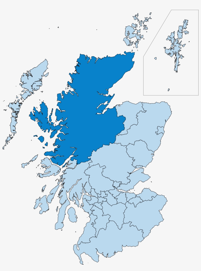 List Of Category A Listed Buildings In Highland - Outline Map Of Scotland, transparent png download