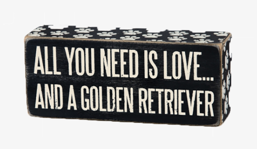 Primitives By Kathy "all You Need Is Love And A Golden - Label, transparent png download