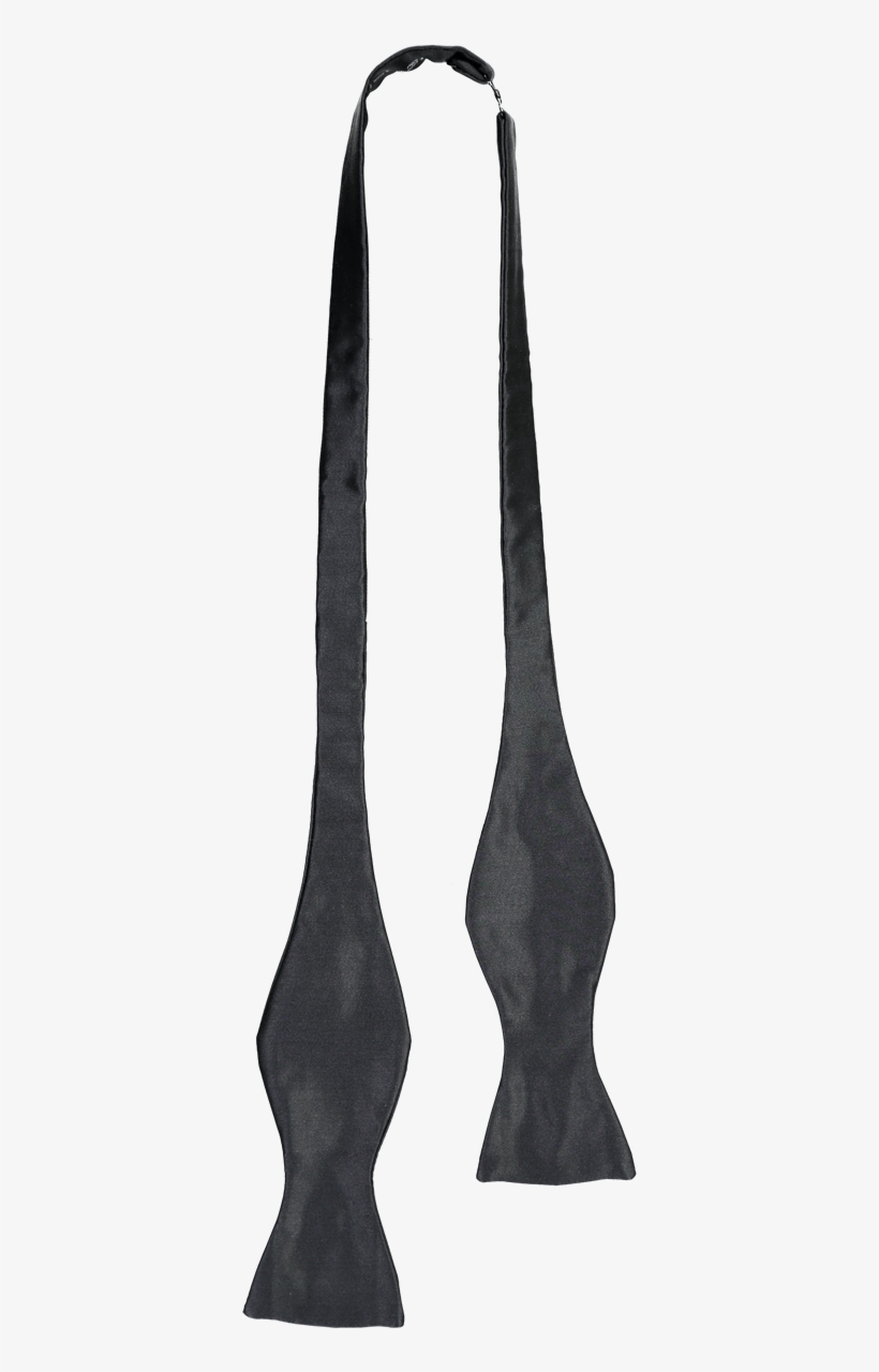 Menswear Bow Tie Self Tie Black Satin Butterfly - Sock, transparent png download