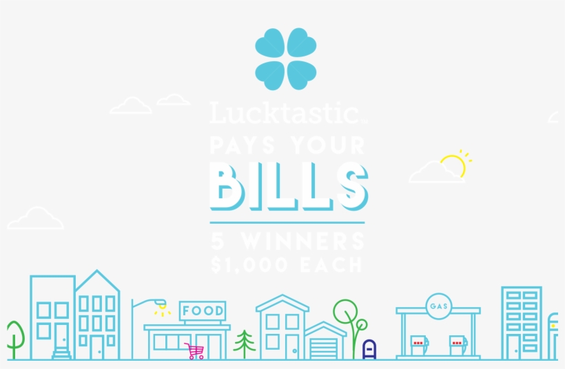 Lucktastic Pay Your Bills Header Image Mobile - Graphic Design, transparent png download