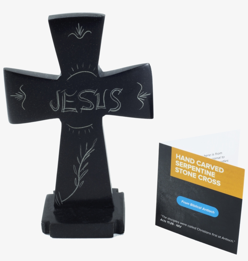 Table Top Hand Carved Serpentine Stone Cross - Cross, transparent png download