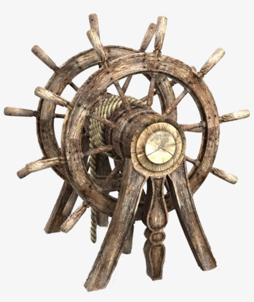 Pirate Piratewheel Wheel Ship Shipwheel Freetoedit - Galleon Steering Wheel, transparent png download