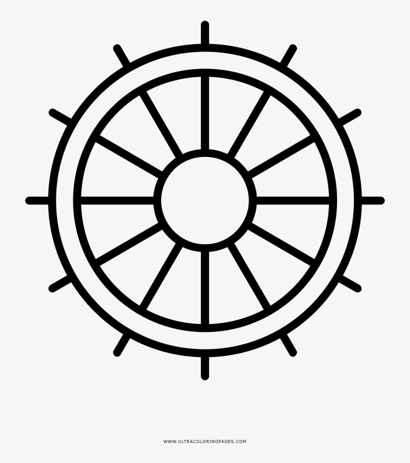 Ship Wheel Coloring Page - Collina D Oro, transparent png download