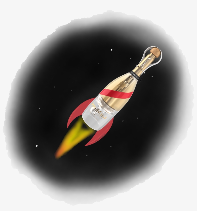 Space Champagne Vinespiration - Rocket, transparent png download