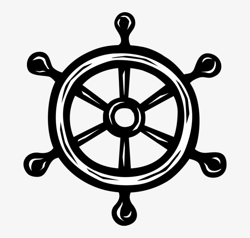 Vector Illustration Of Ship's Helm Wheel Or Boat's - Tire Icon Png, transparent png download
