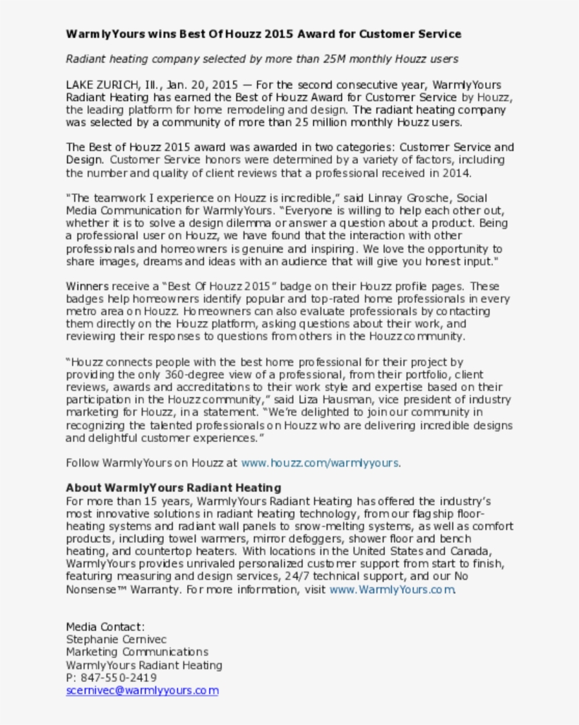 Warmlyyours Wins Best Of Houzz 2015 Award For Customer - Compare And Contrast Political Ideologies, transparent png download