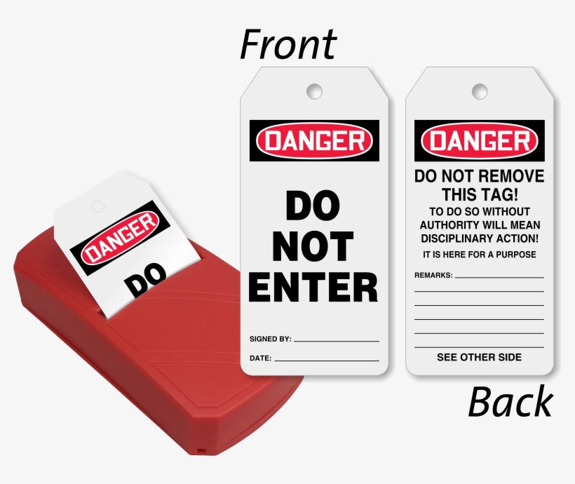 Osha Do Not Enter Two Sided Safety Quicktags Dispenser Sign Png Image Transparent Png Free Download On Seekpng