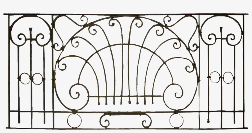 Photo Wroughtironfence-2 - Wrought Iron Fence, transparent png download