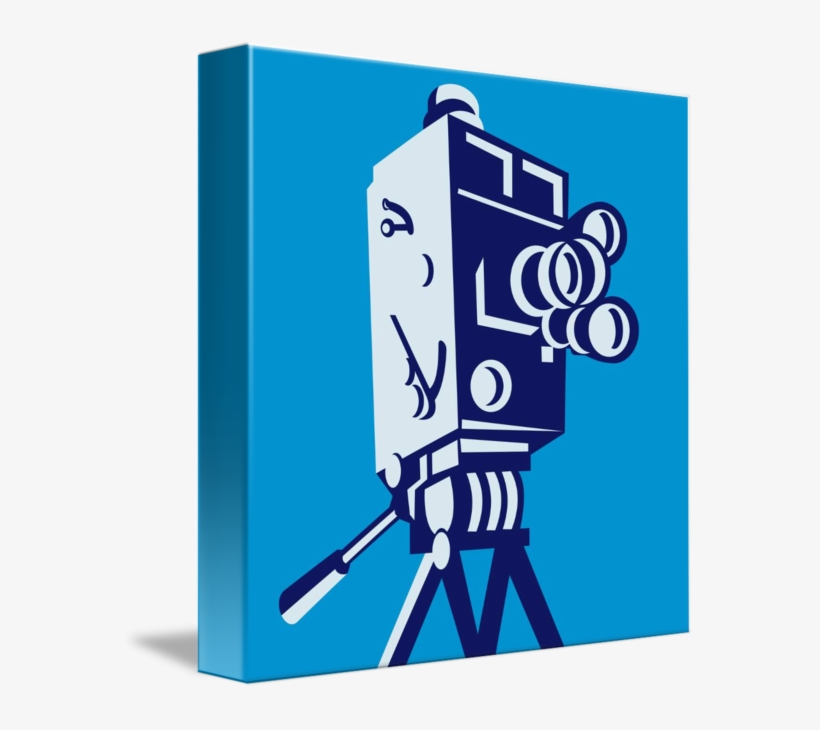 Vintage Movie Film Camera Retro Shower Curtain - Movie Camera, transparent png download