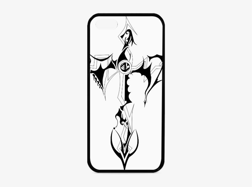 Artsadd Custom Tribal Cross Tattoo Designs Rubber Case - Tribal Cross, transparent png download