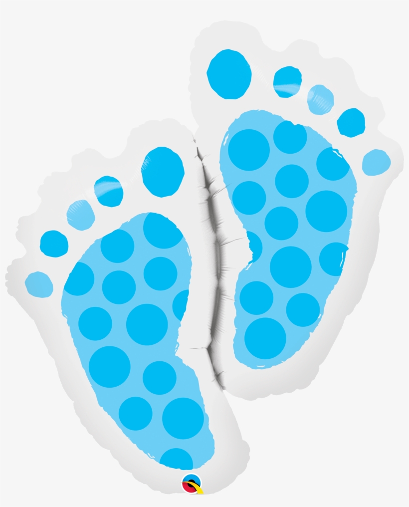 35" Shape Packaged Baby Feet Blue - Baby Feet Balloon Bouquets, transparent png download