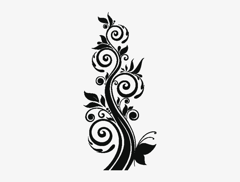 Adesivo De Geladeira Floral - Black Tree, transparent png download