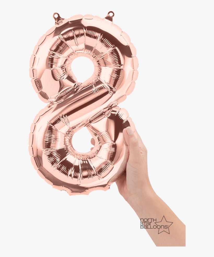 8 Rose Gold 16″ Foil Balloon - Balony 18 Rozowe Zloto, transparent png download
