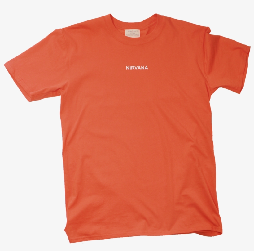 Nirvana Waterfall T-shirt - Tee Shirt Champion Orange, transparent png download