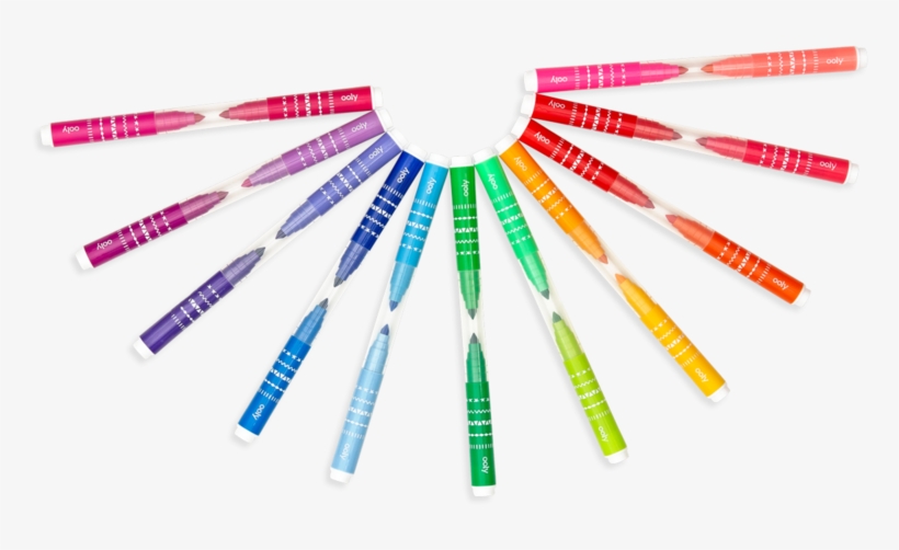 Double Up Mini Marker Travel 36 Piece Set Displayed - Graphic Design, transparent png download