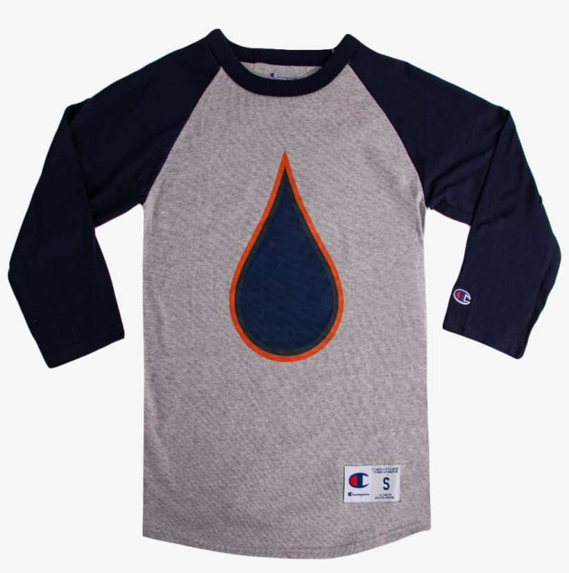 Picture Of Men's Raglan Oil Drop 3/4 Sleeve Shirt - Sweater, transparent png download