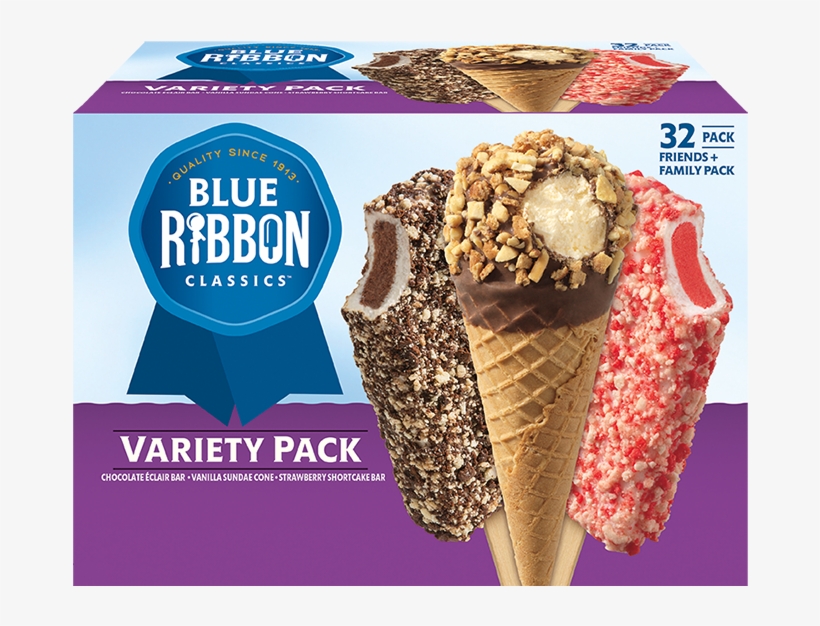 Variety Pack Blue Ribbon Ice Cream Cones PNG Image Transparent PNG