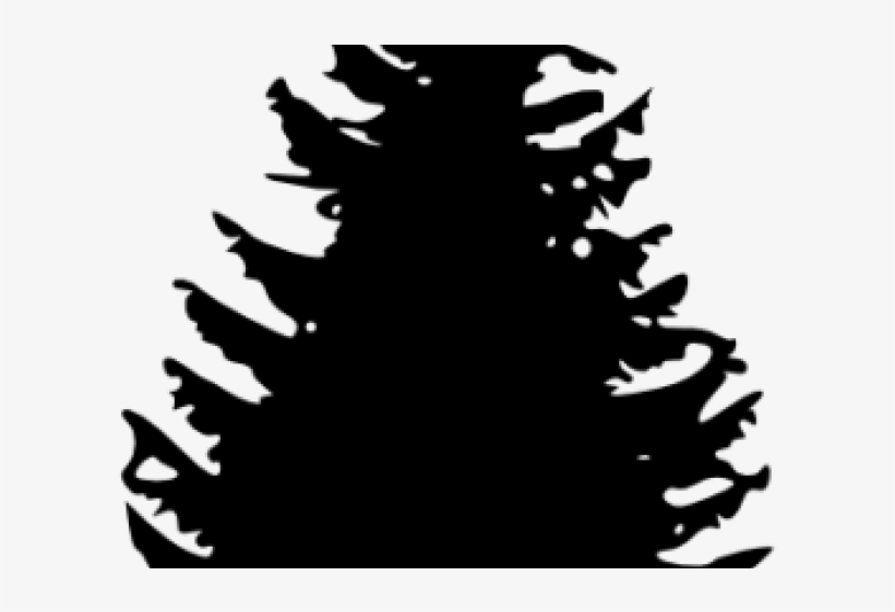 Black Pine Tree Outline, transparent png download