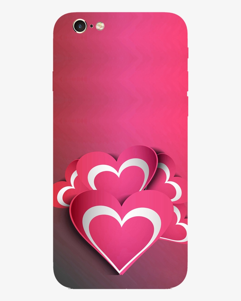 Pink White Hearts Printed Case Cover For Iphone 6 By - Mobile Phone Case, transparent png download