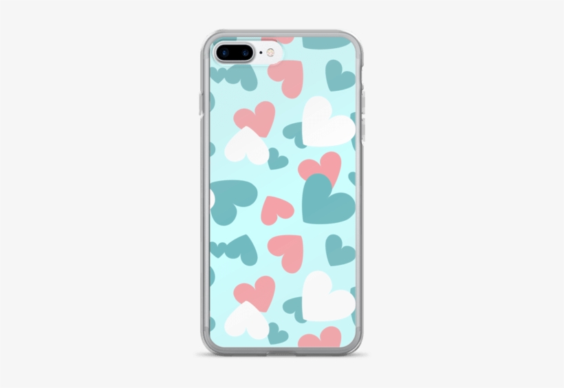 Creative Design A-focus Pink Blue White Hearts Iphone - Iphone, transparent png download
