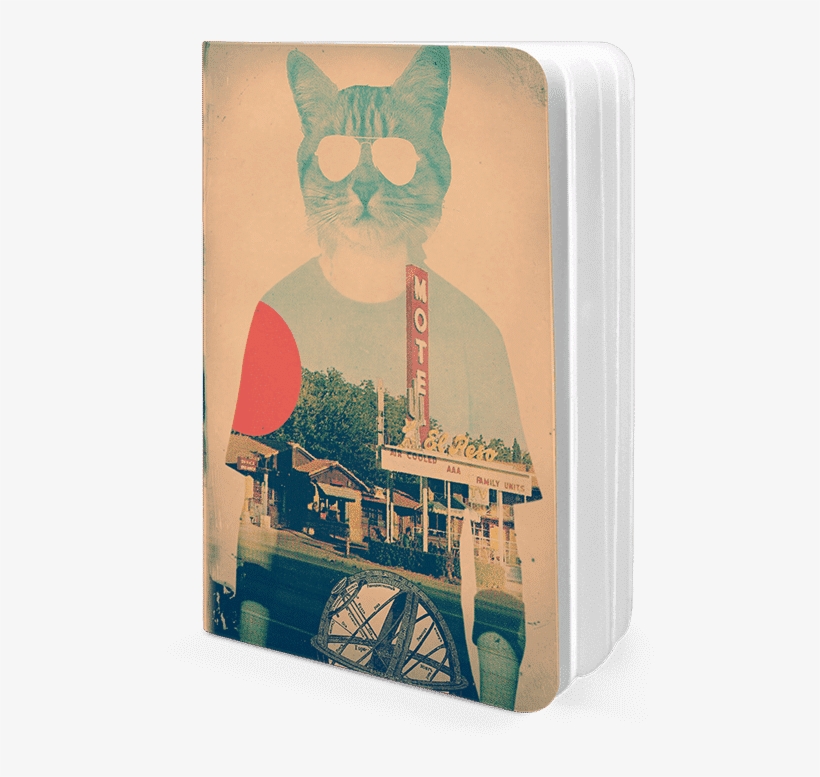 Dailyobjects Cool Cat A5 Notebook Plain Buy Online - Collage, transparent png download