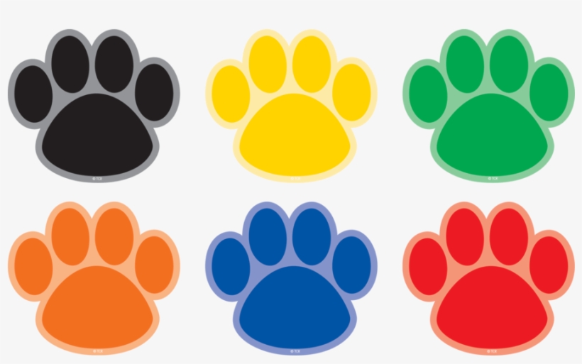 Tcr77380 Spot On Paw Prints Carpet Markers - Circle, transparent png download