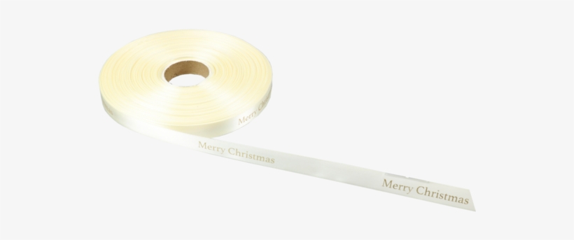Lovly® Ribbon, 15mm, 100m, Merry Christmas, Cream/gold - Label, transparent png download